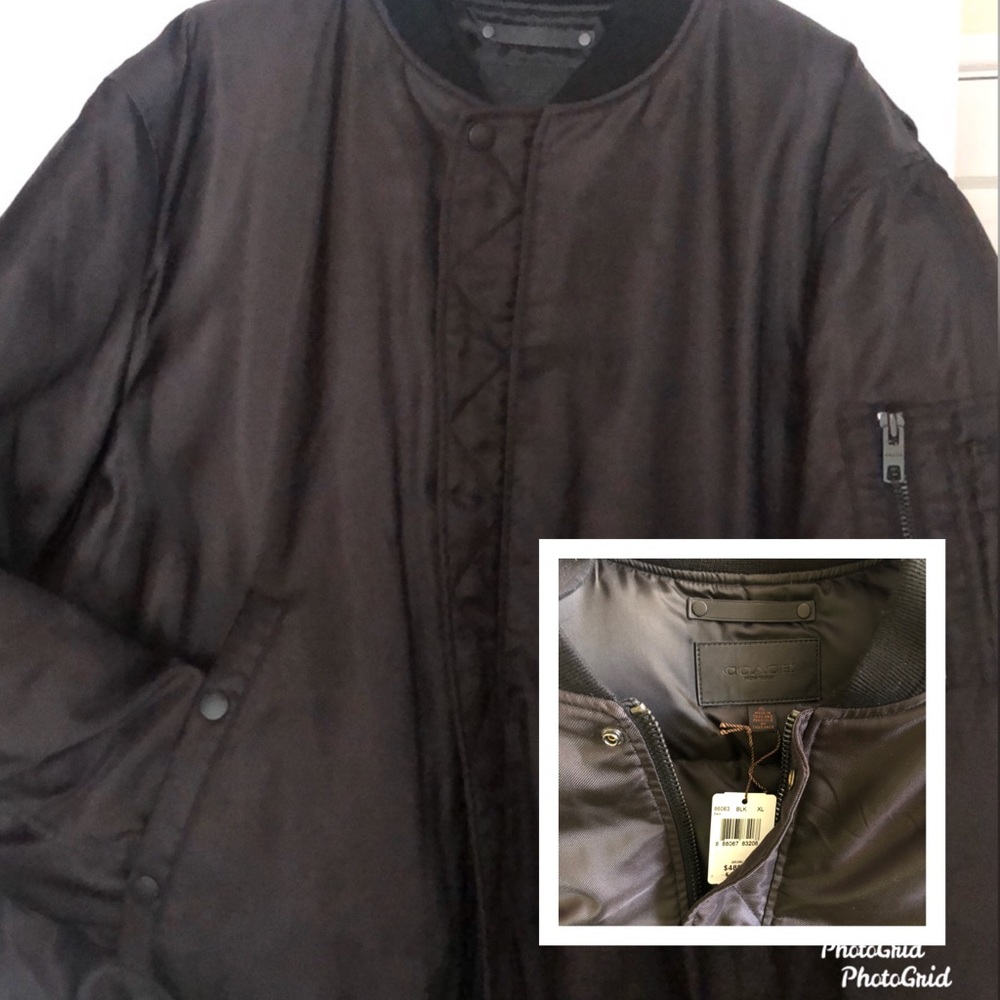 SALE⬇️ Men’s coach🆕XLblk bomber w/down lining NWT